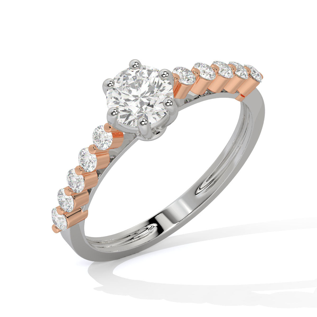 Blush Bloom Dual-Tone Diamond Ring
