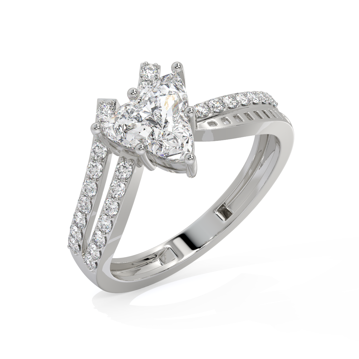 Lotus-Cut Diamond Ring