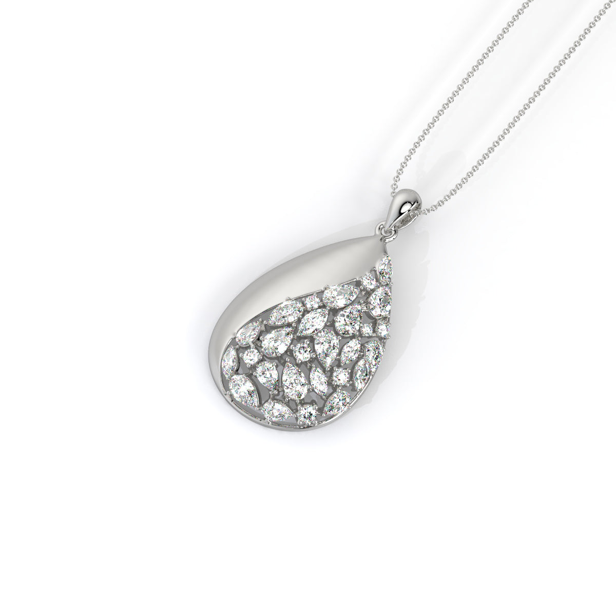 Royal Teardrop Diamond Pendant