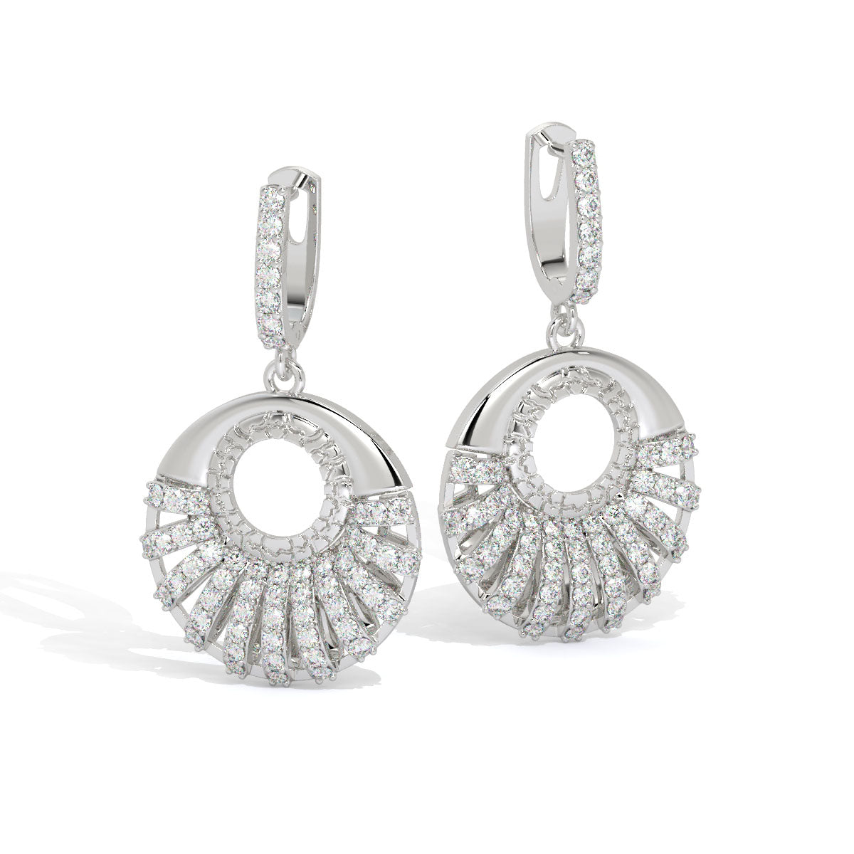 Radiance Sunburst Diamond Danglers