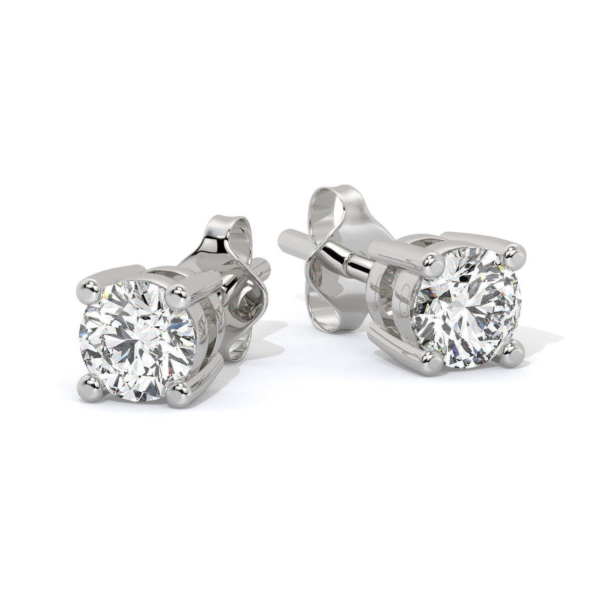 Shining Solitaire Diamond Studs
