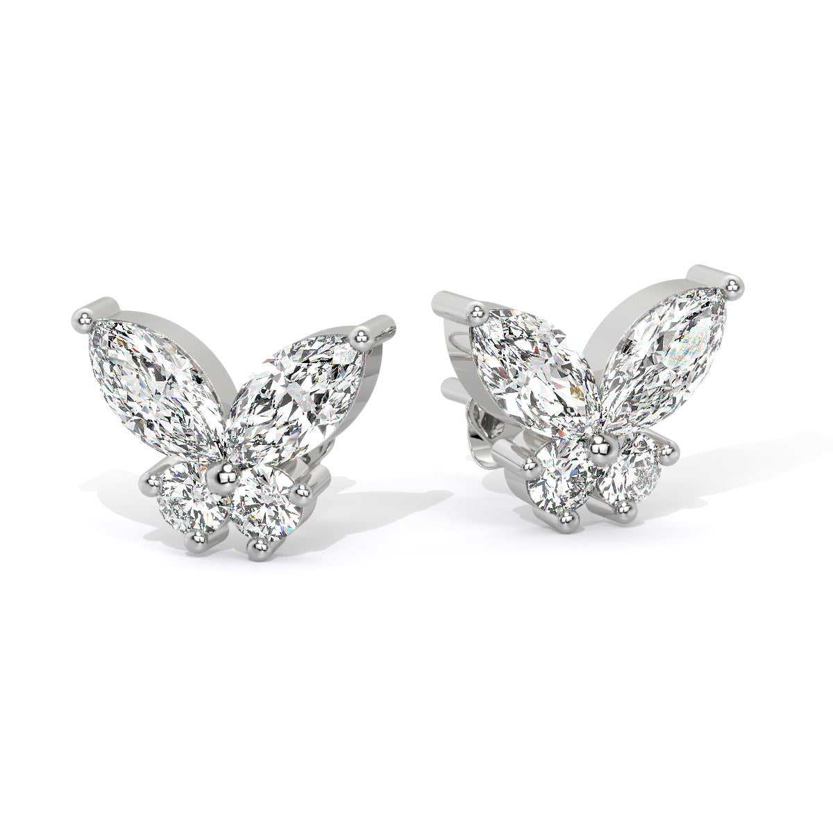 Fluttera Diamond Butterfly Studs
