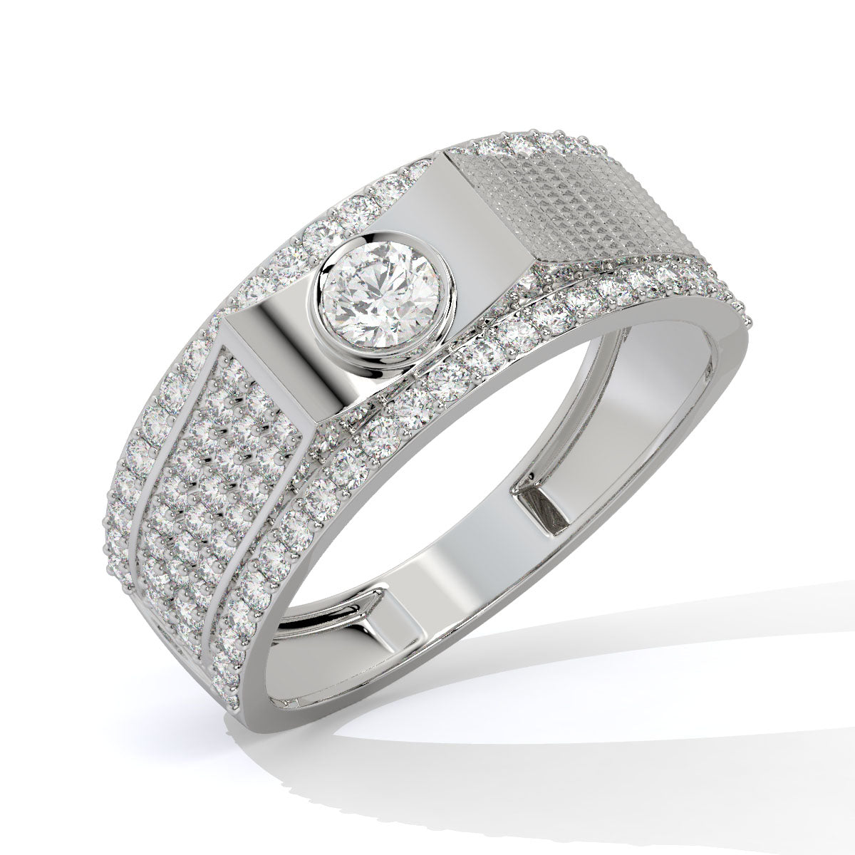 Majestic Zenith - Bold Men's Diamond Ring