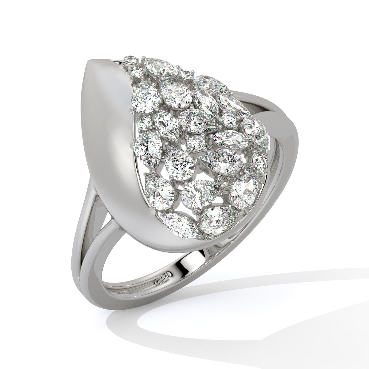 Teardrop Diamond Ring
