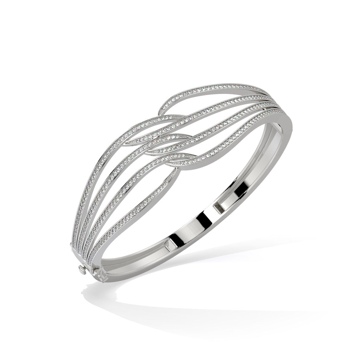 Serenique Interlace Diamond Bangle