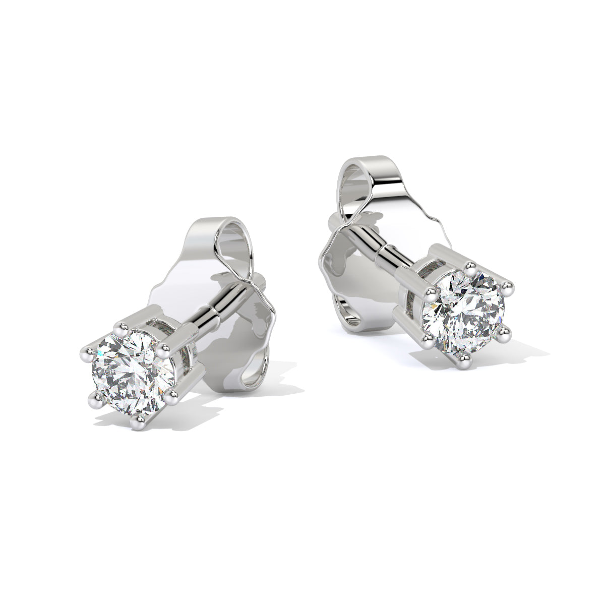 Classic Round-Cut Diamond Studs