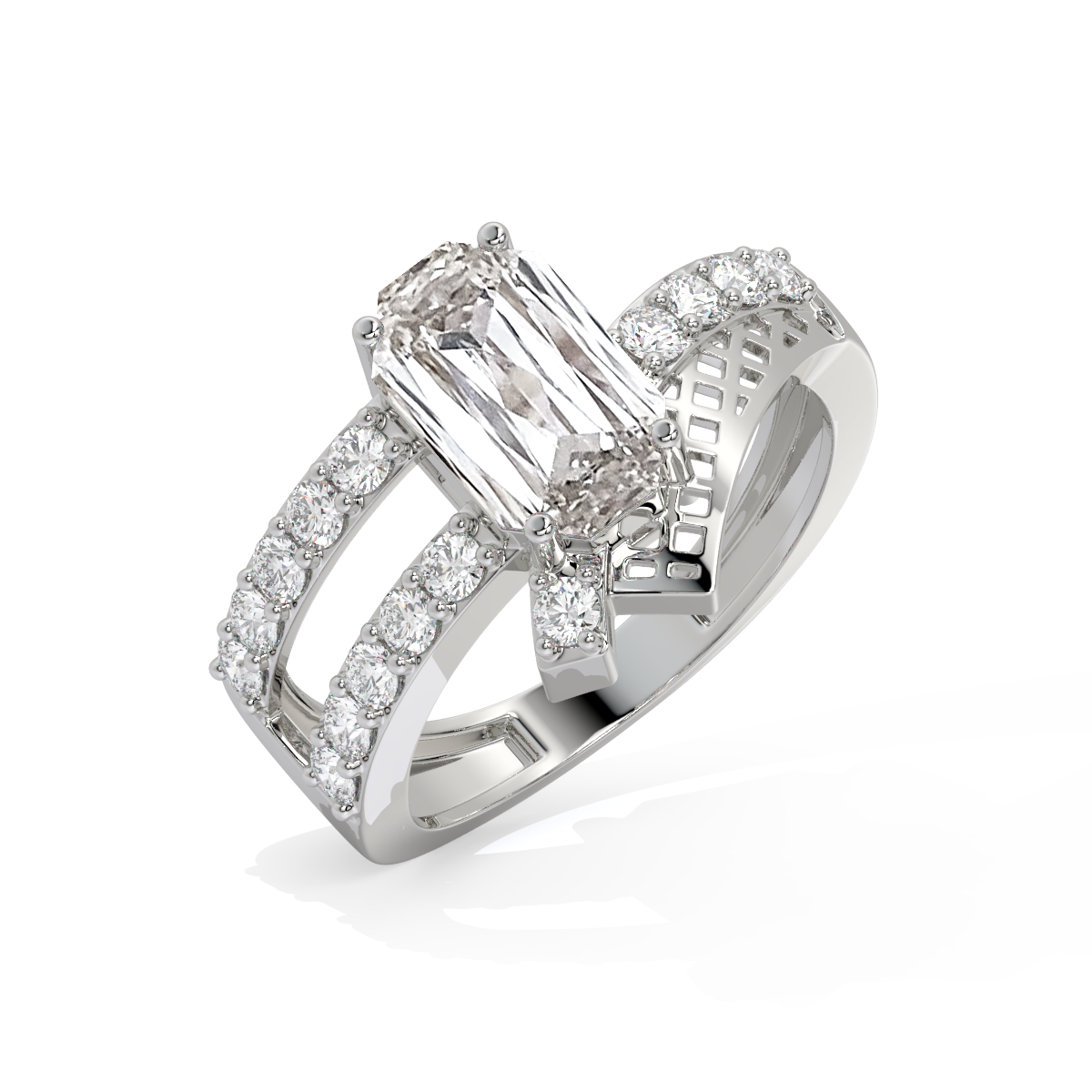 Old Mine Cut Diamond Ring