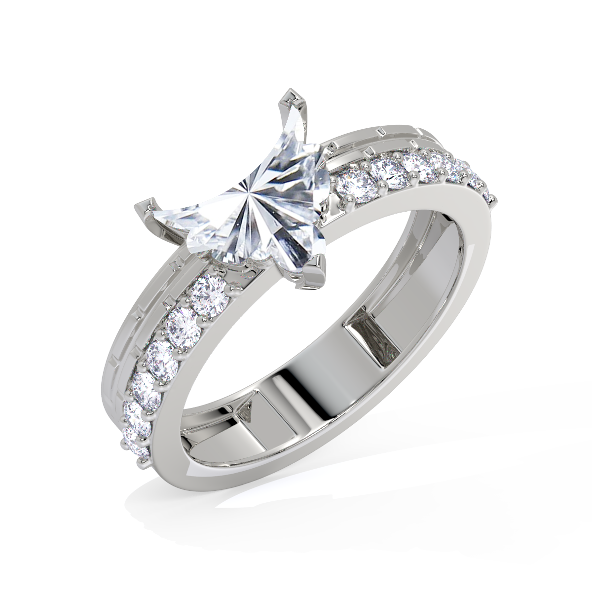 Bull-Cut Diamond Men's Ring