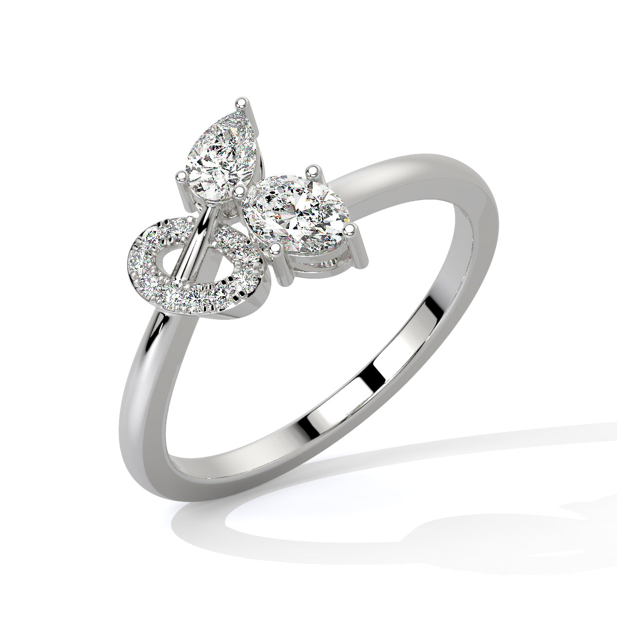 Flora Glint Petal Diamond Ring