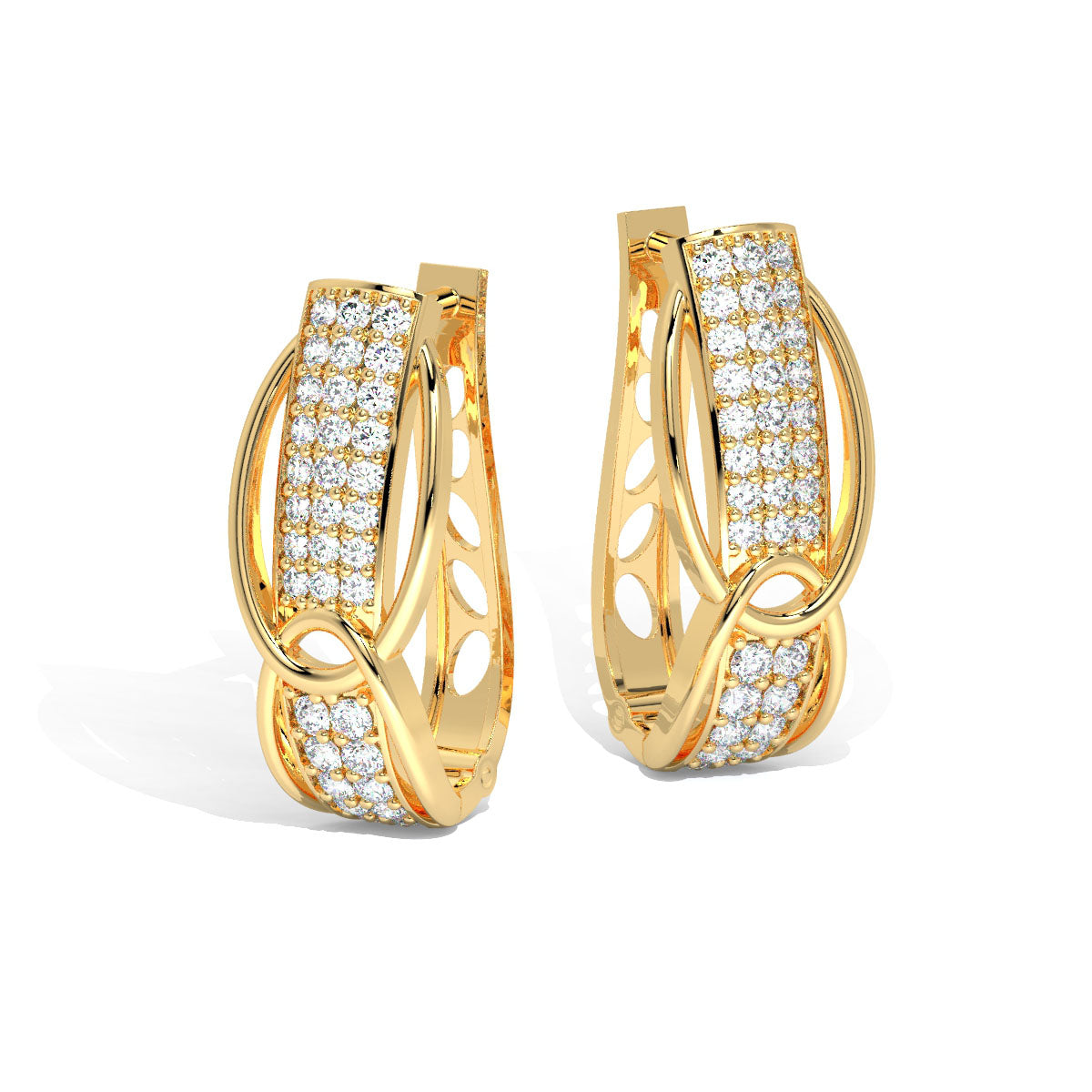 Timeless Twist Diamond Hoops