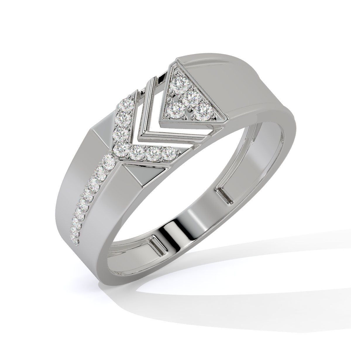 Regal Apex – Dual-Tone Men's Diamond Ring