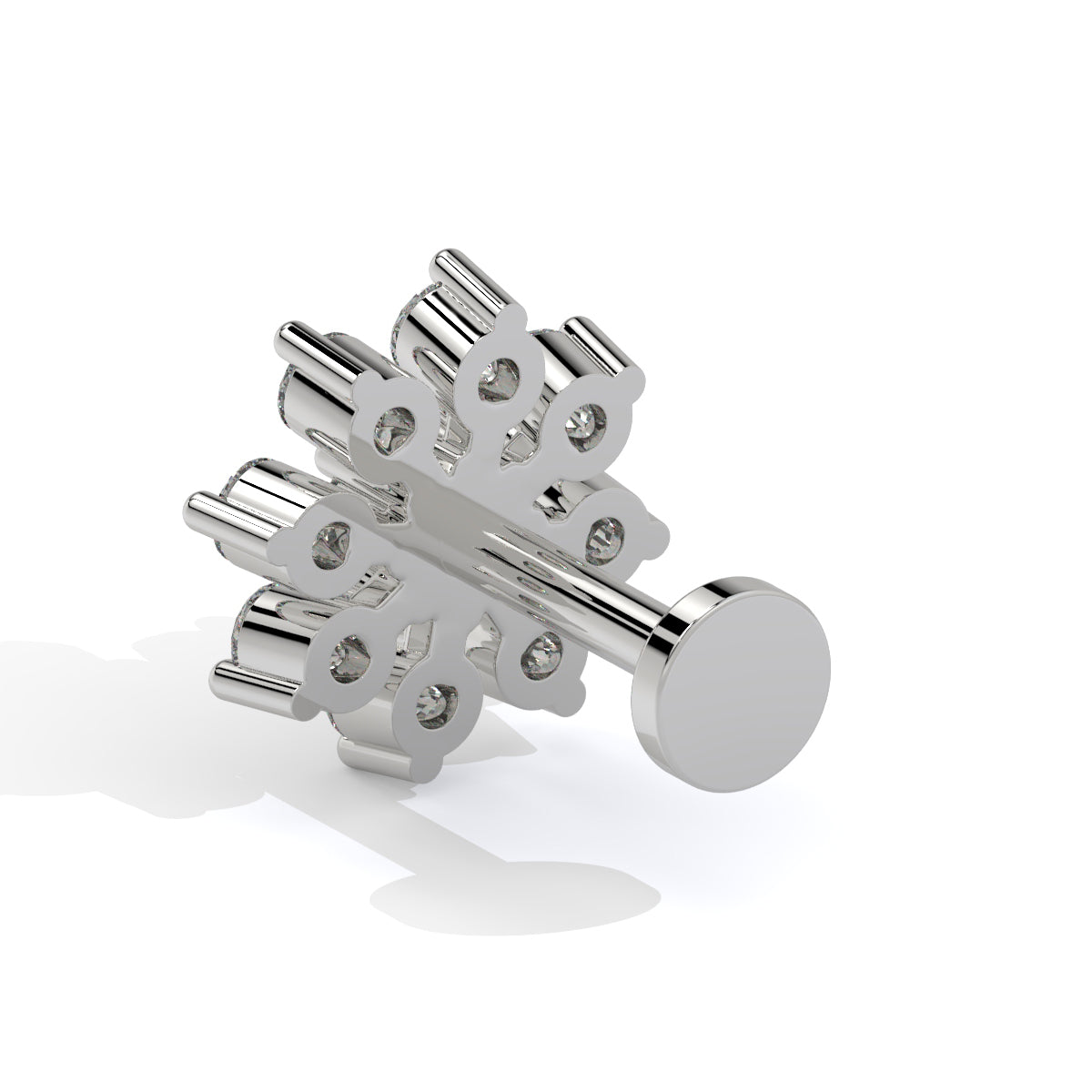 Snowflake Sparkle Diamond Nose Pin