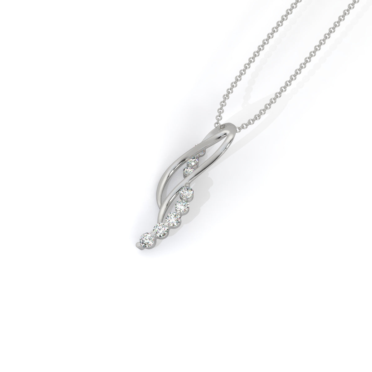 Twisting Diamond Flow Pendant