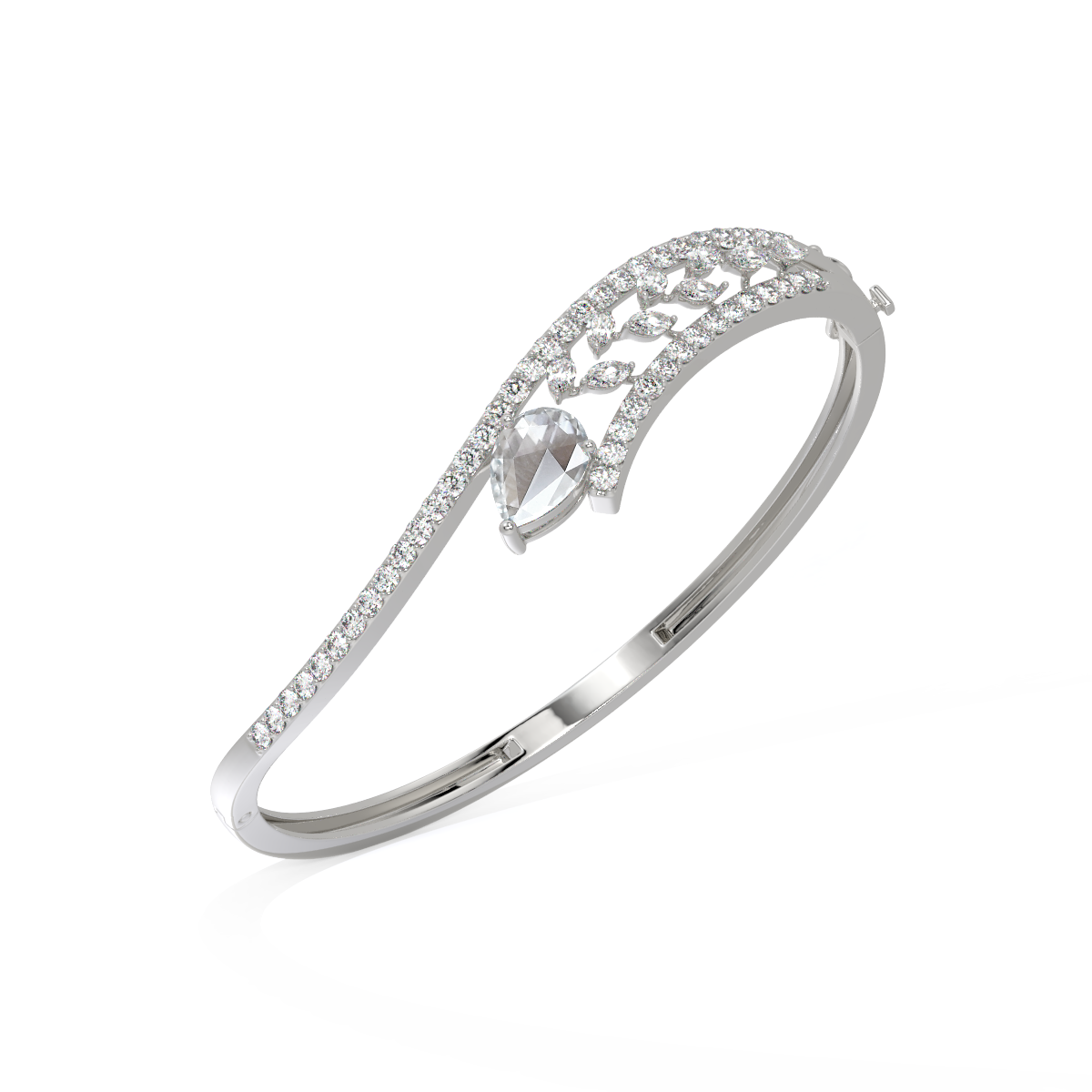 The Adrift Rose-Cut Diamond Bangle