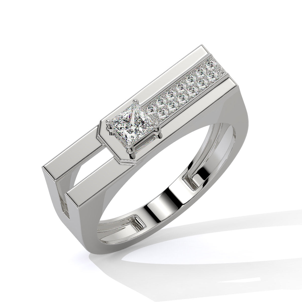 Stratos Line Modern Men's Ring