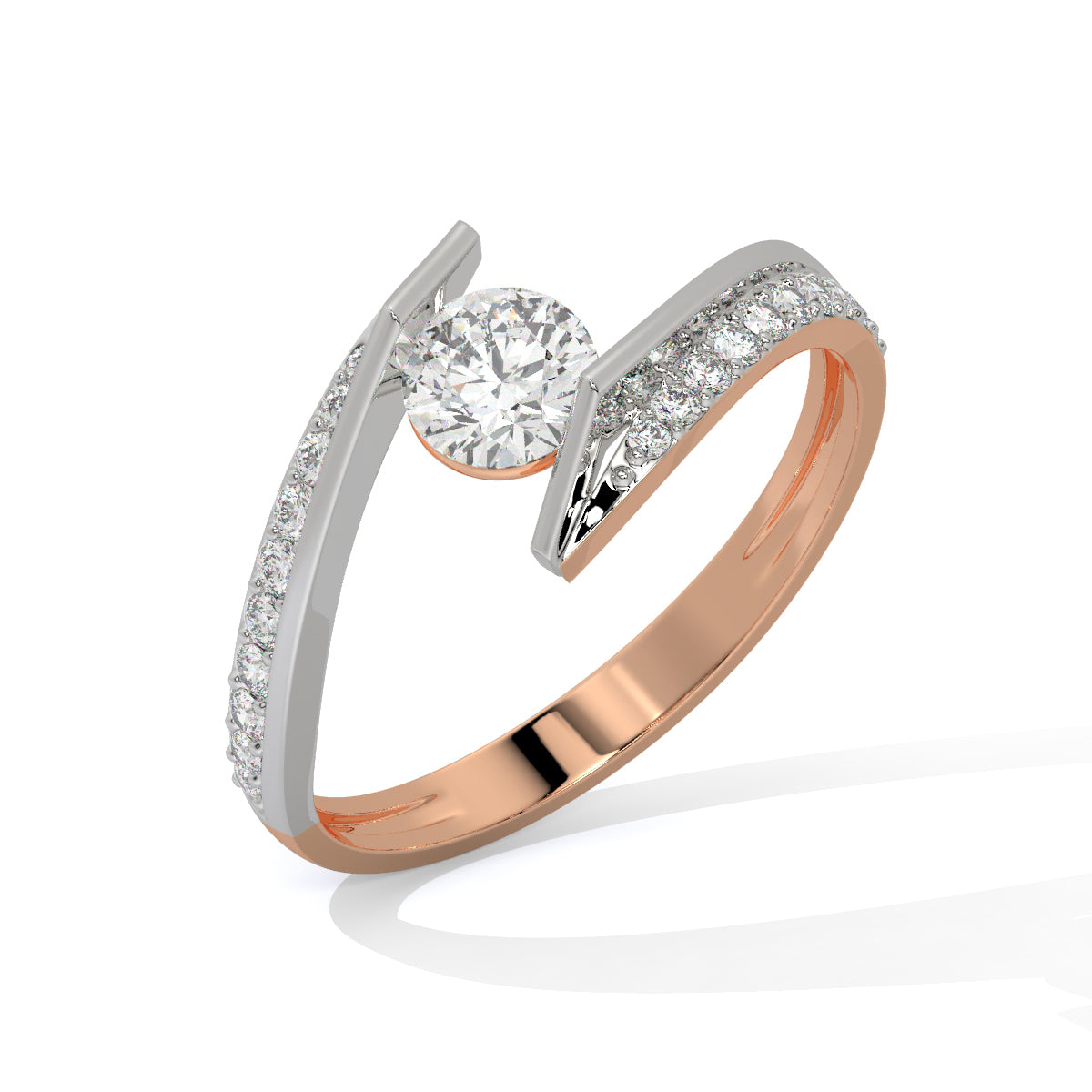 Eternal Embrace – Dual-Tone Diamond Ring