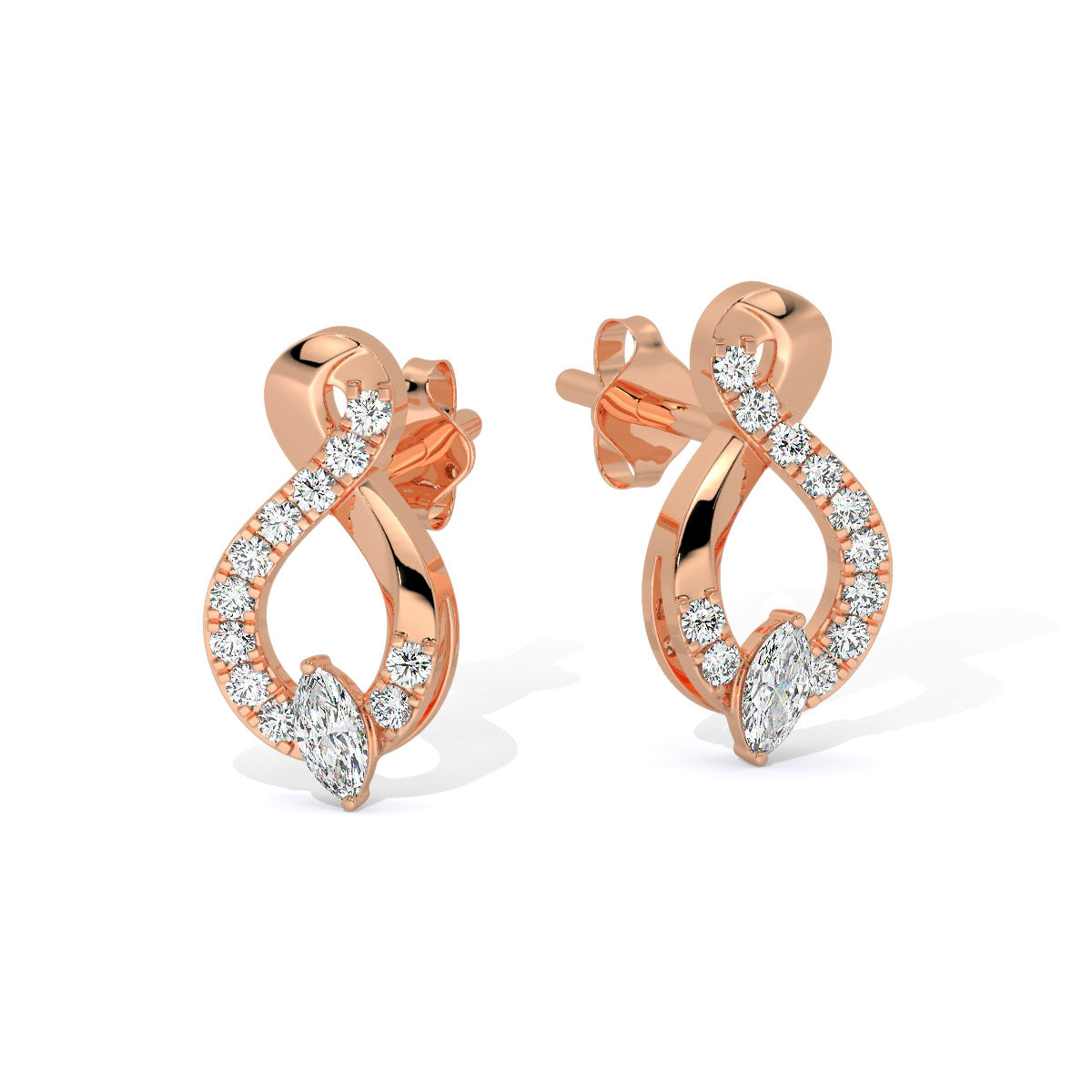 Florencia Curve Sparkling Diamond Drops