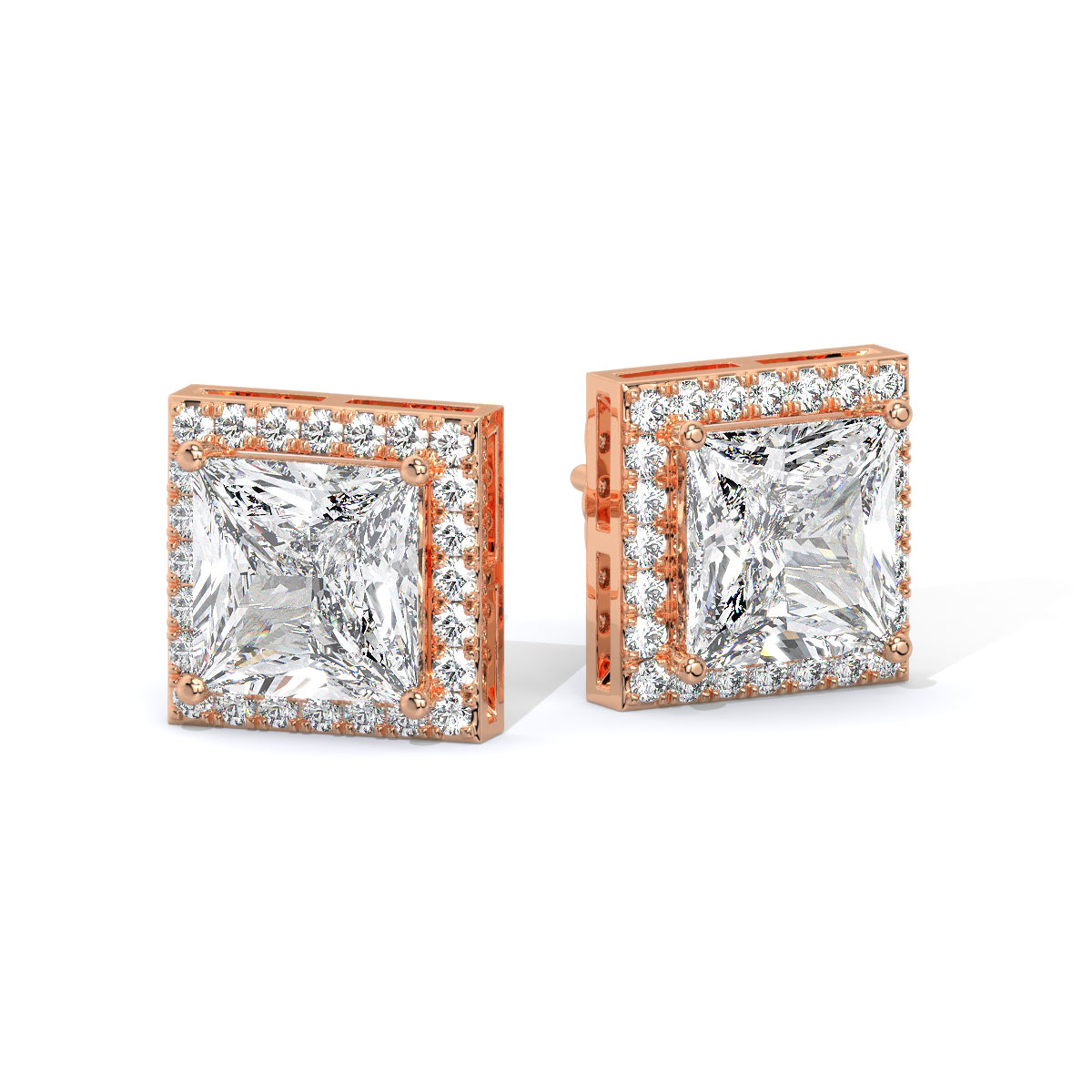 Crown Edge Diamond Studs