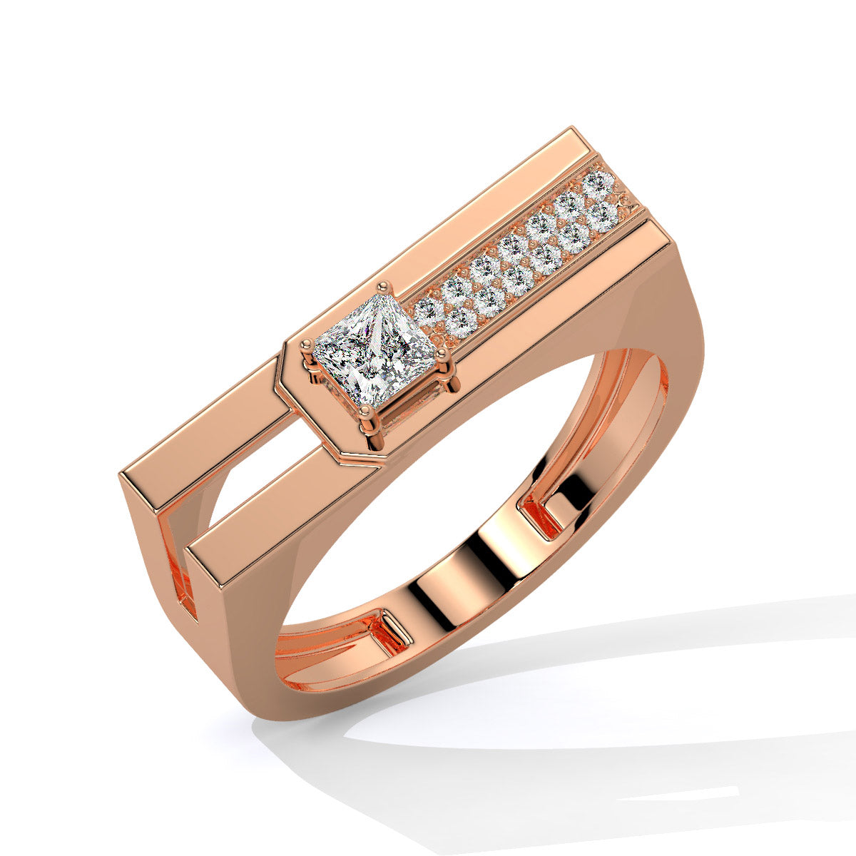 Stratos Line Modern Men's Ring