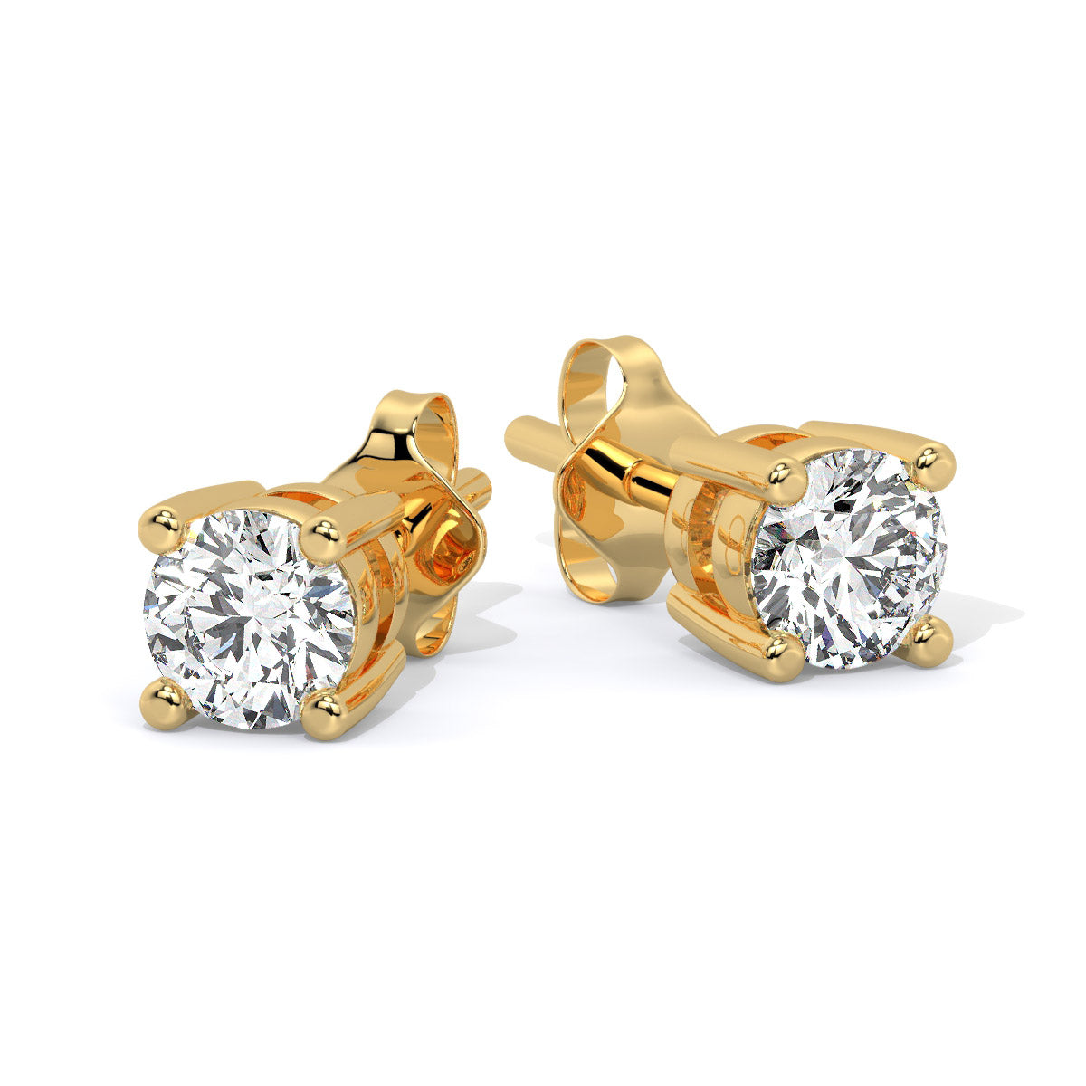 Shining Solitaire Diamond Studs