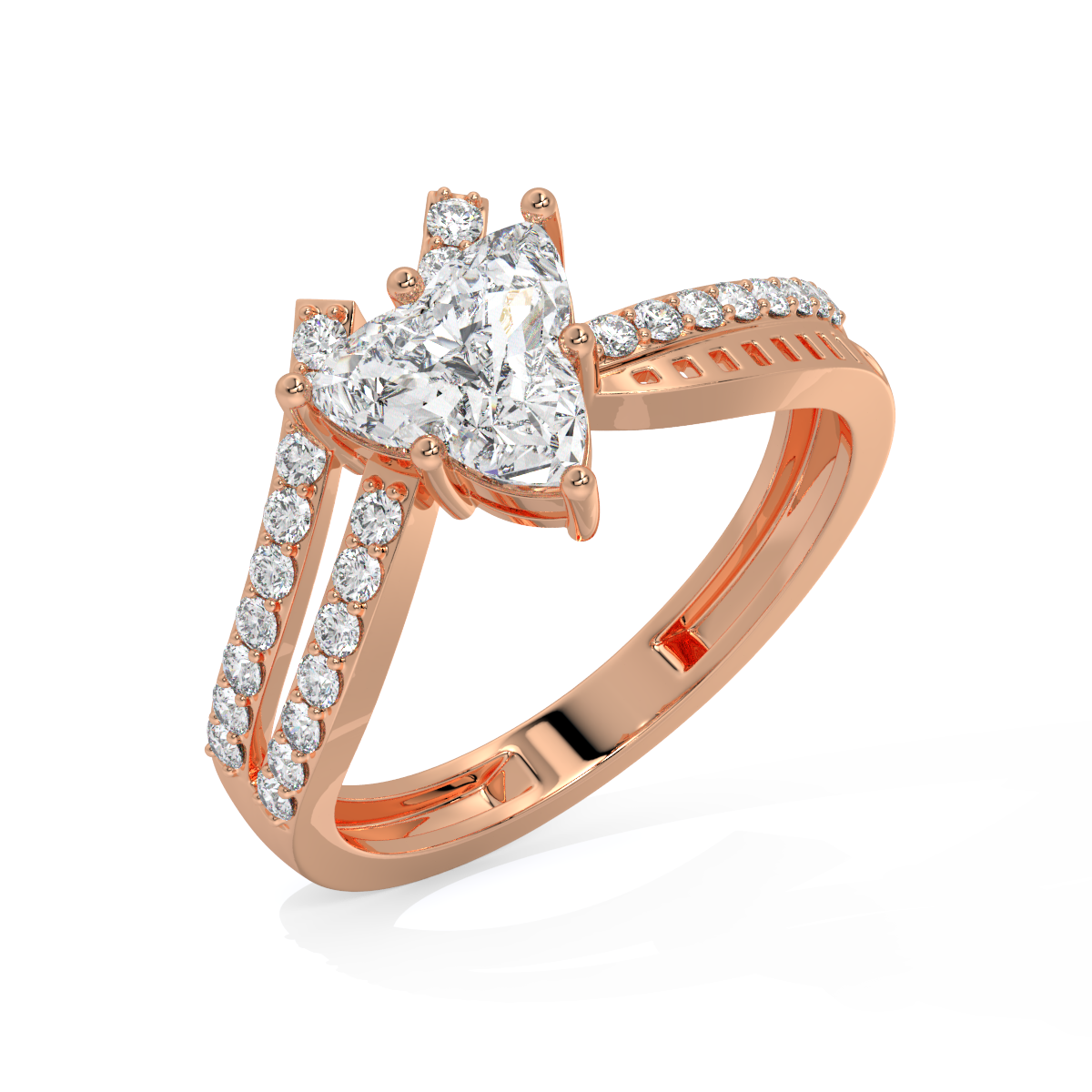 Lotus-Cut Diamond Ring