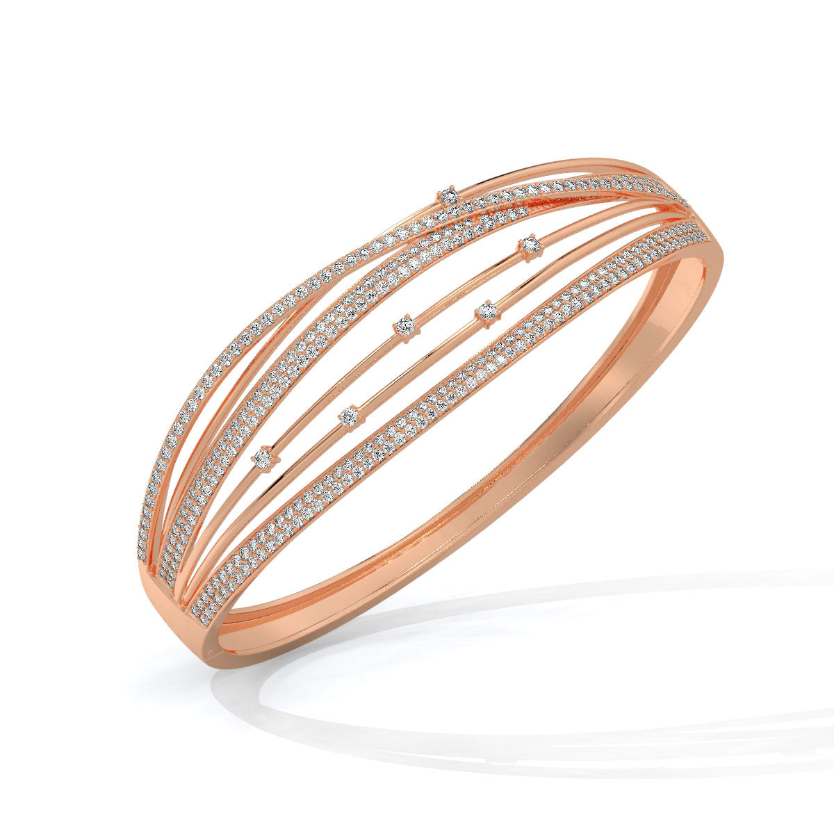 Dazzle Flow Diamond Bangle