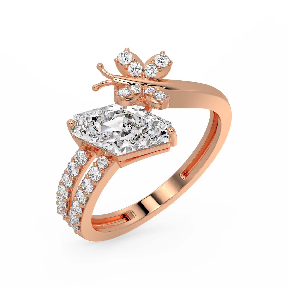 Butterfly Serenade Diamond Ring