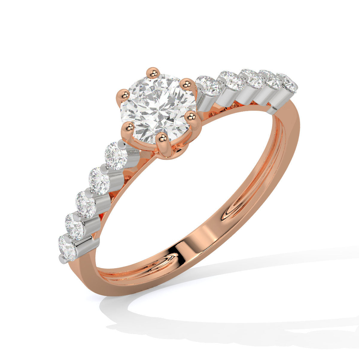 Blush Bloom Dual-Tone Diamond Ring