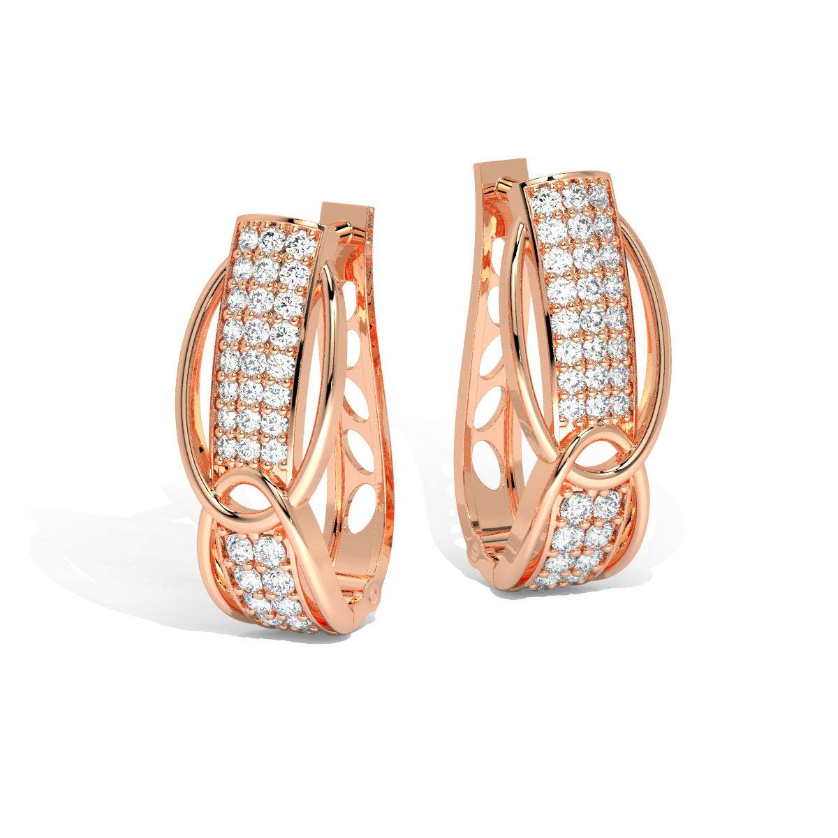 Timeless Twist Diamond Hoops