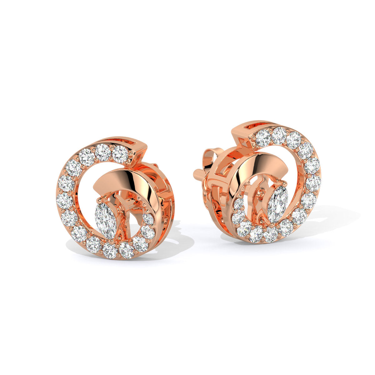 Seraphine Loop Sparkling Diamond Studs