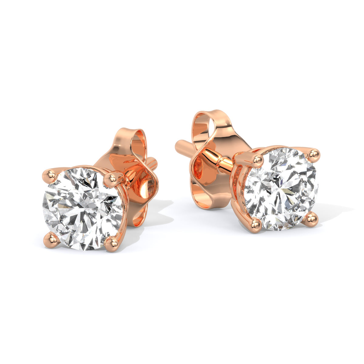 Round-Cut Diamond Studs