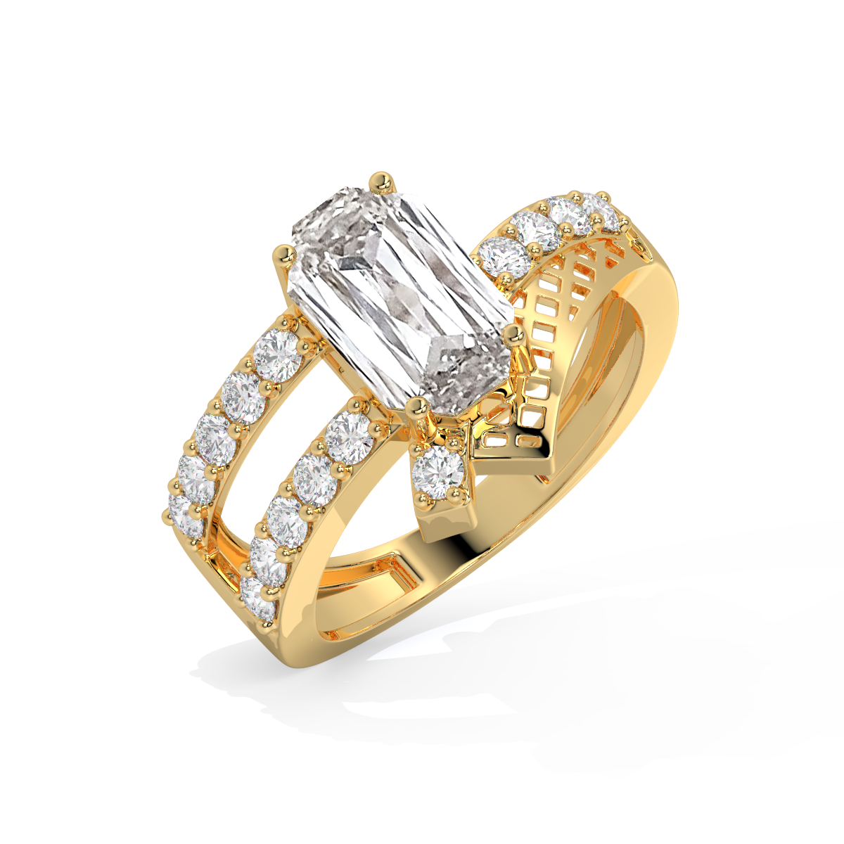 Old Mine Cut Diamond Ring