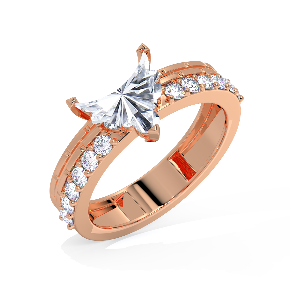 Bull-Cut Diamond Men's Ring