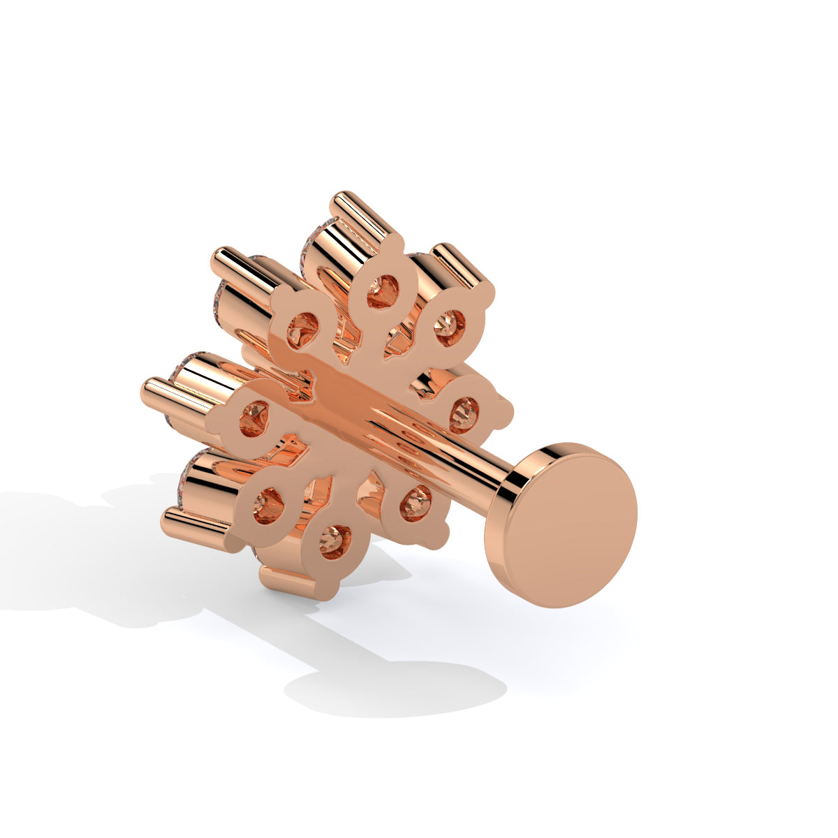 Snowflake Sparkle Diamond Nose Pin
