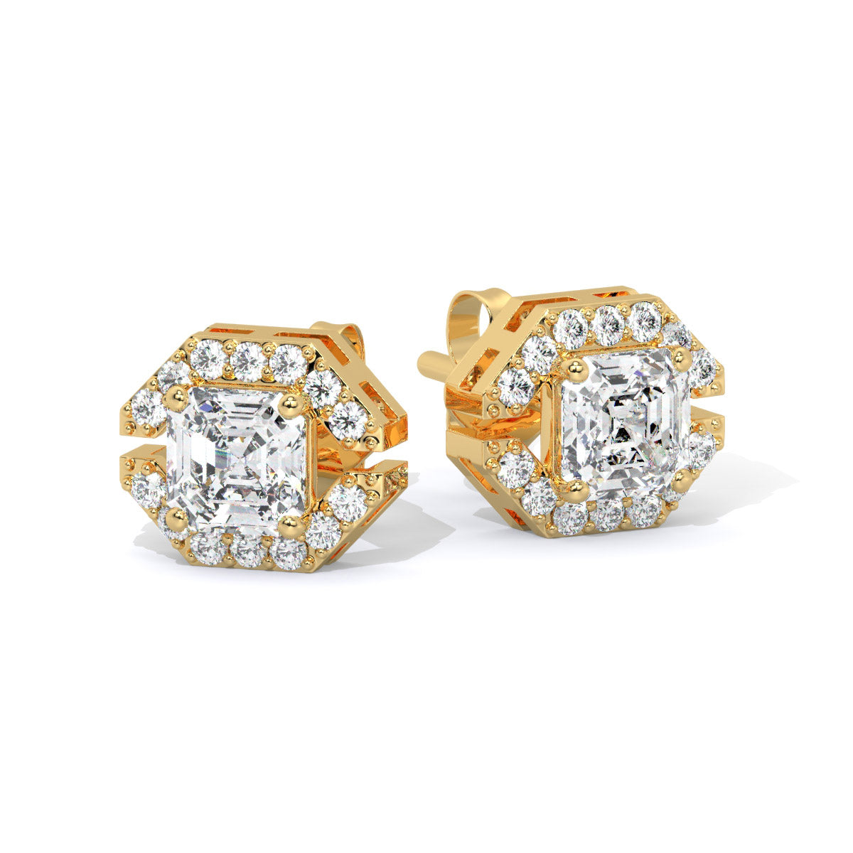 Glintara Edge Diamond Studs