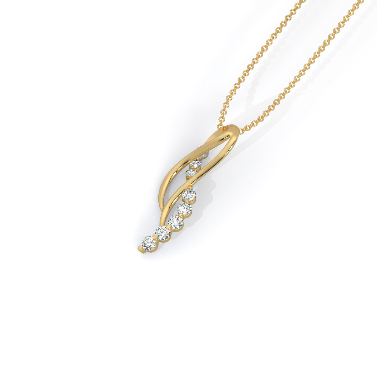 Twisting Diamond Flow Pendant