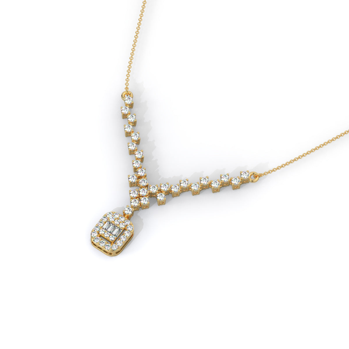 Exquisite Diamond Halo Pendant