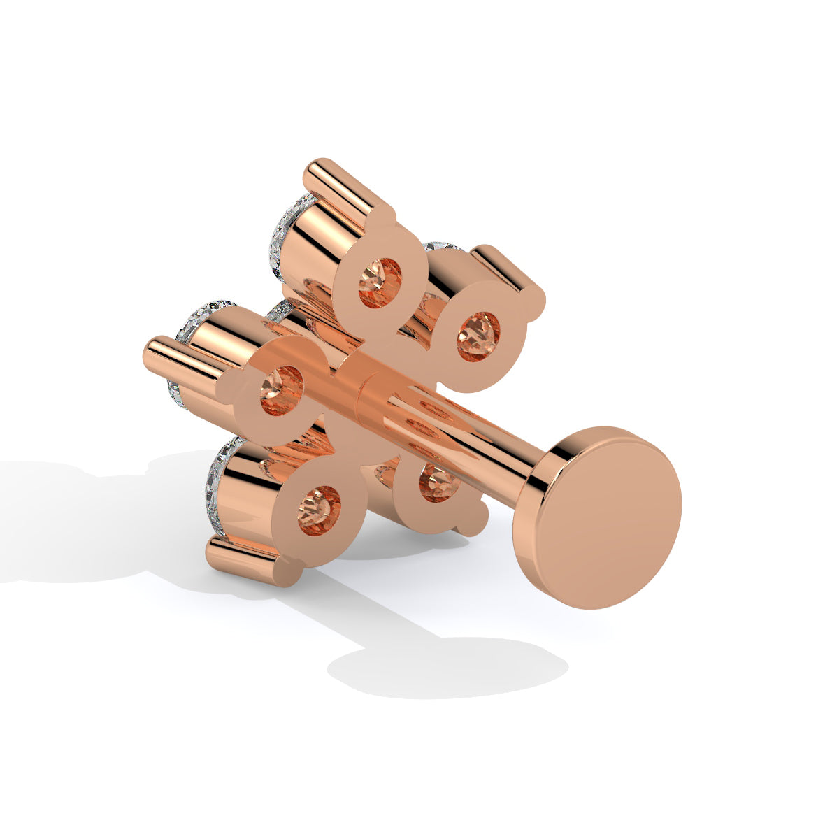 Radiant Starburst Diamond Nose Pin