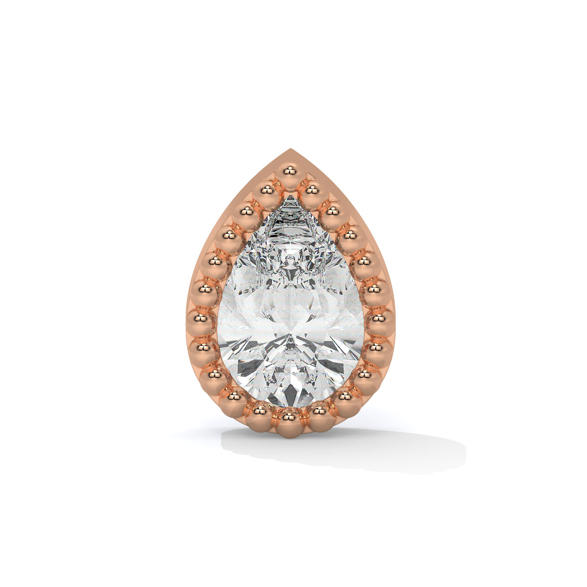 Teardrop Diamond Nose Pin