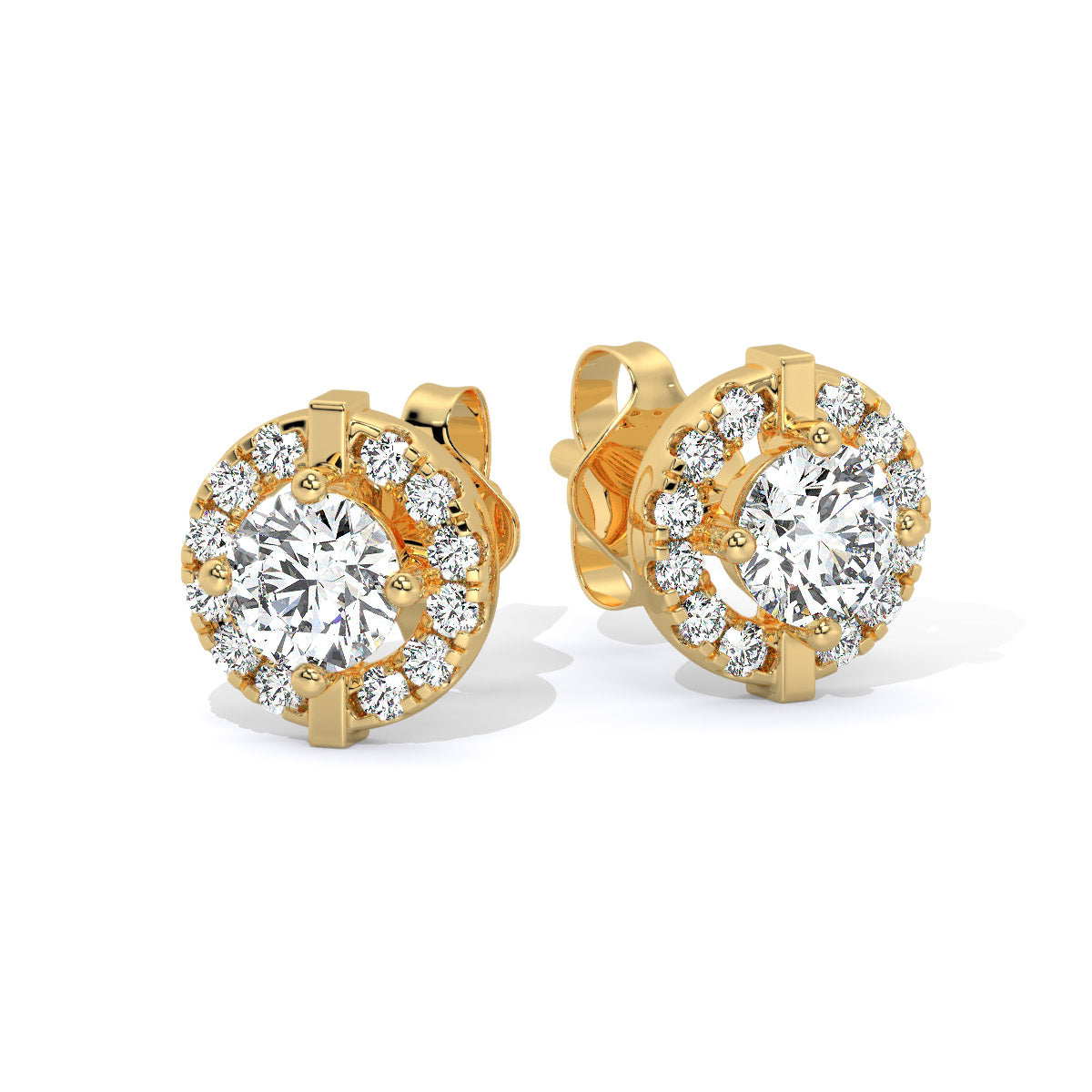 Solara Crown Diamond Circle Studs