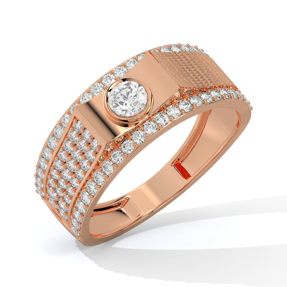 Majestic Zenith - Bold Men's Diamond Ring