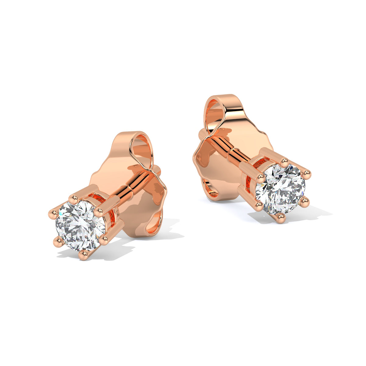 Classic Round-Cut Diamond Studs