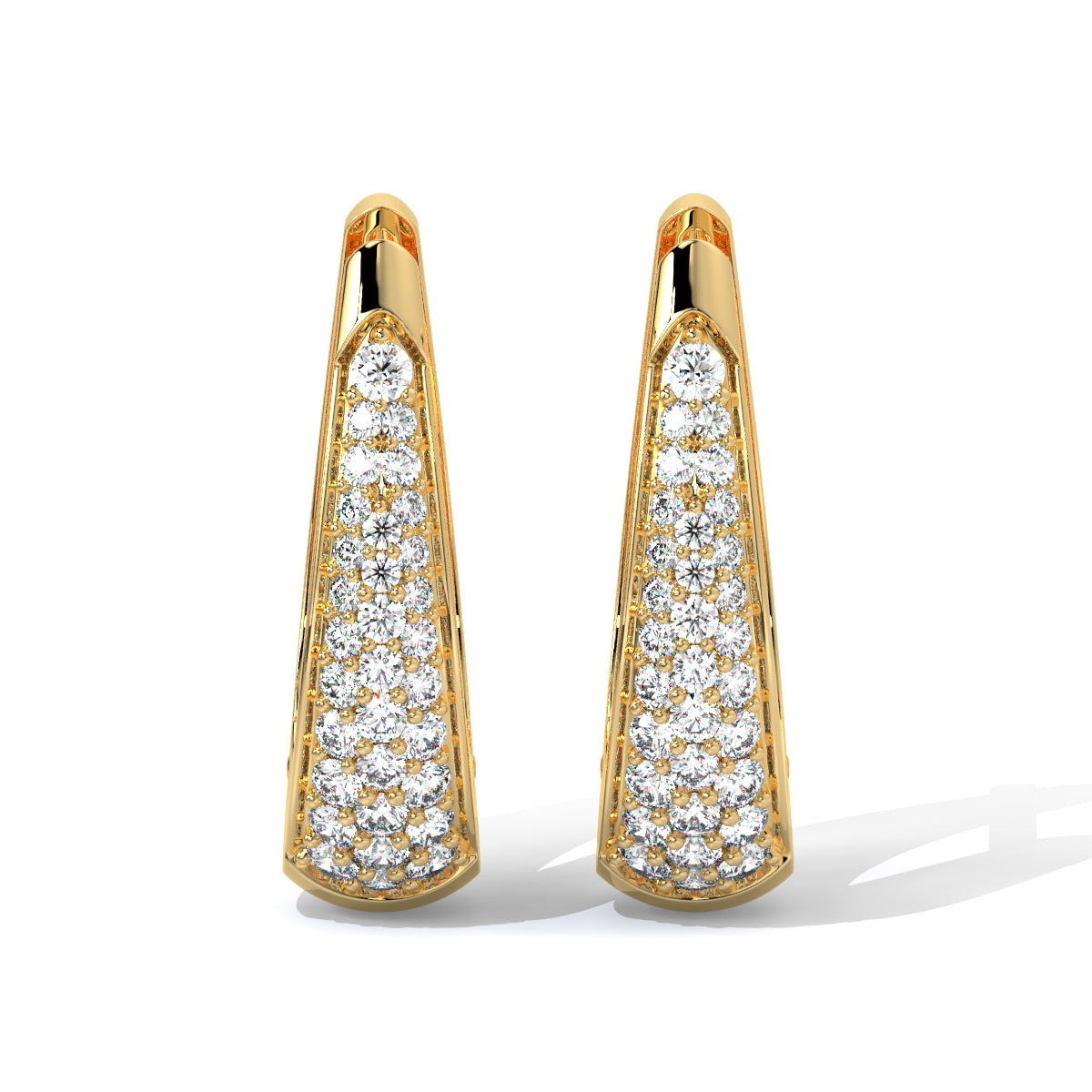 Tapered Diamond Hoops