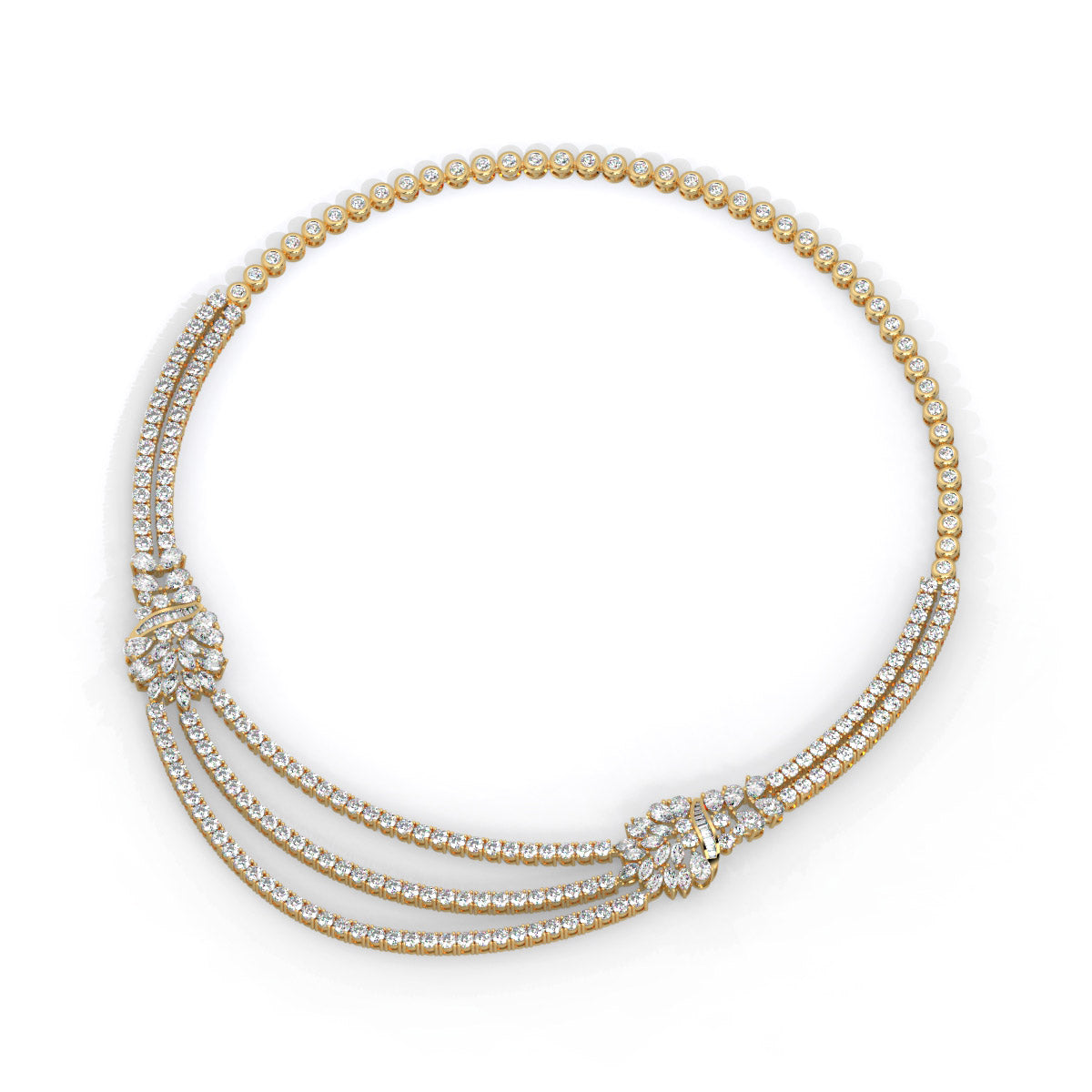 Triluxe Diamond Draped Necklace