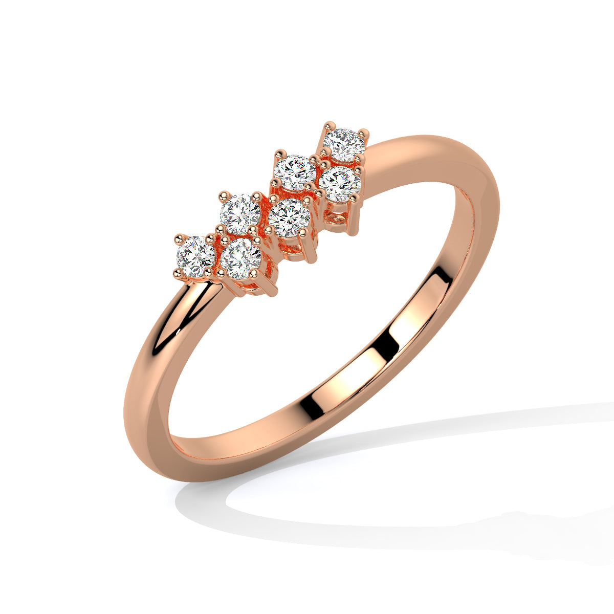 Stellar Array Diamond Accent Ring