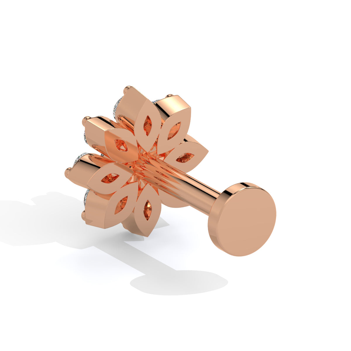 Floral Bloom Diamond Nose Pin