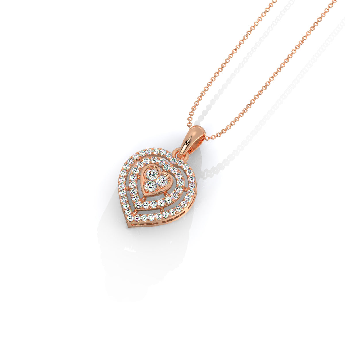 Starlight Diamond Heart Pendant