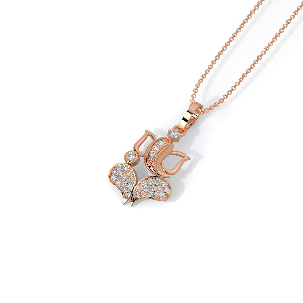 Blessed Lord Ganesha Diamond Pendant