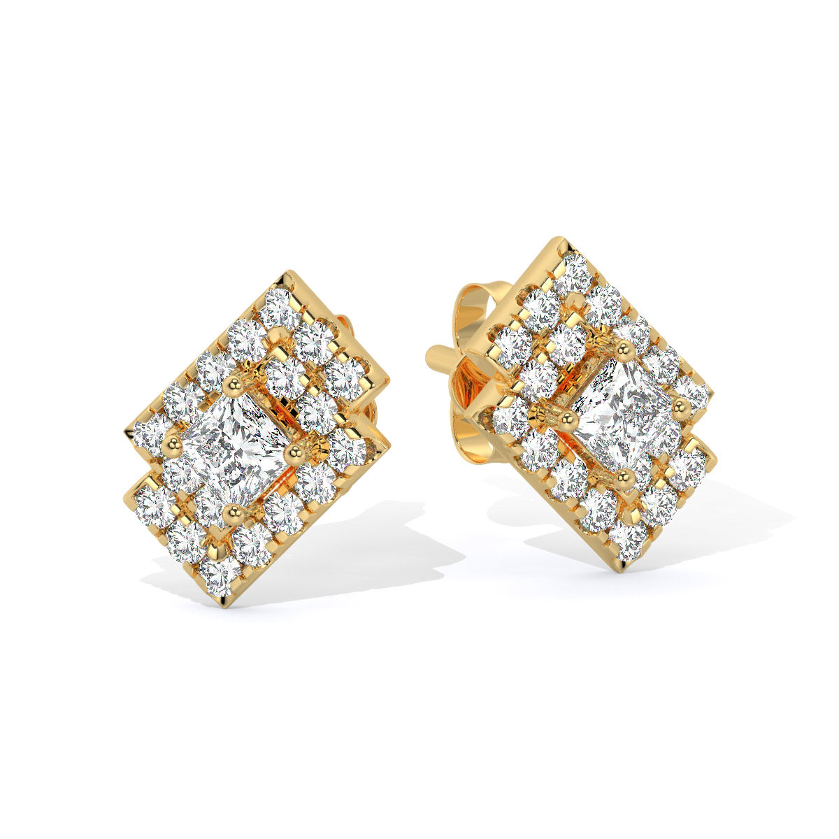 Solaris Frame Diamond Studs