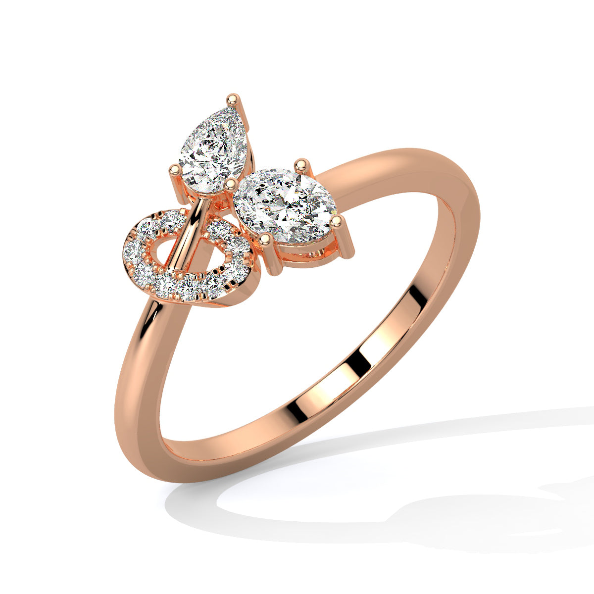 Flora Glint Petal Diamond Ring